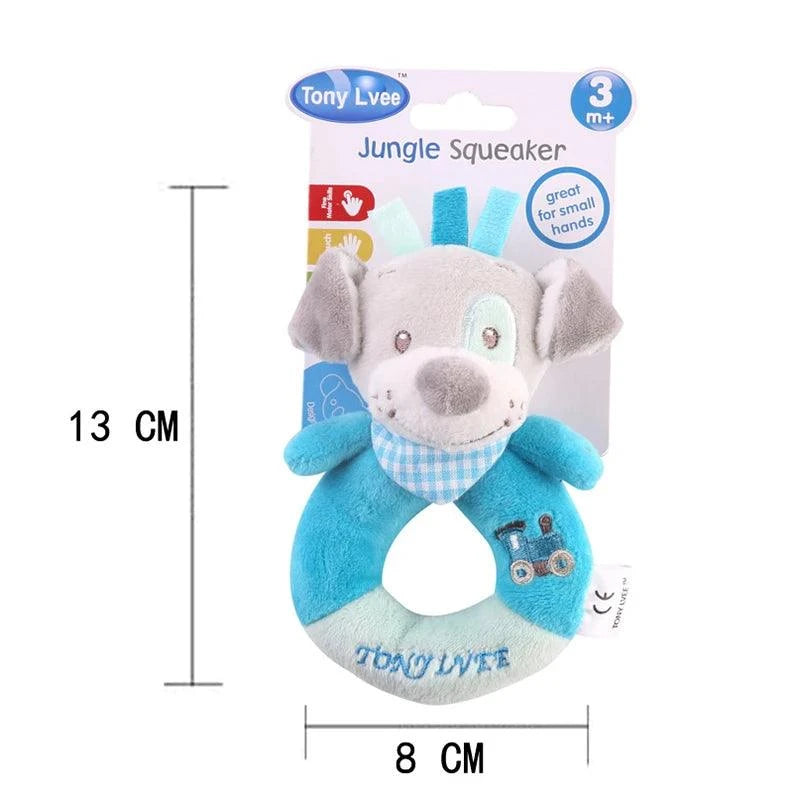 Soft Animal Hand Bell Rattle