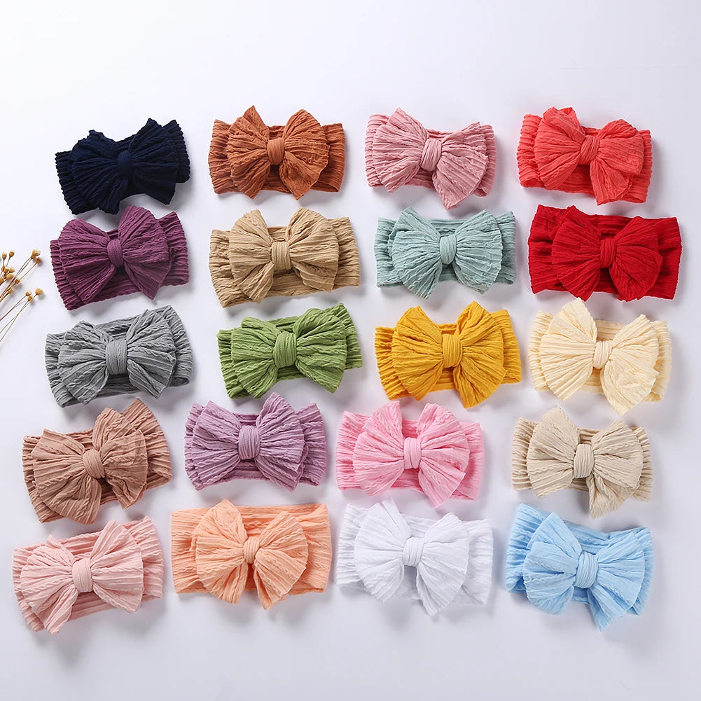 Solid Cable Bow Baby Headband