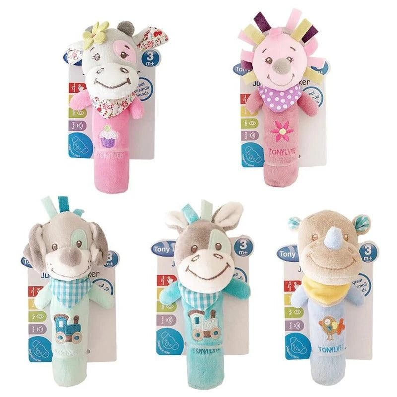 Soft Animal Hand Bell Rattle