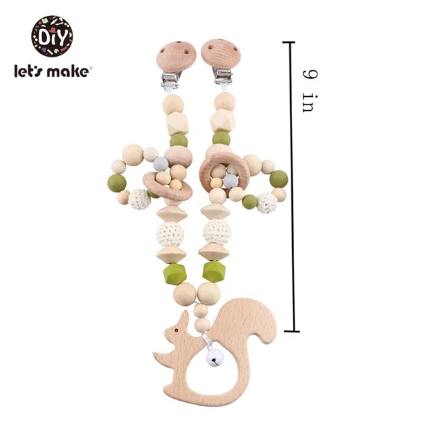 Wooden Baby Teether Rattle Set