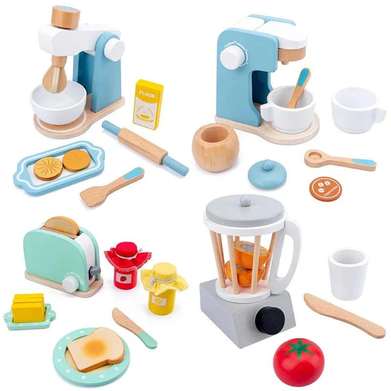 Wooden Kids Kitchen Play Set