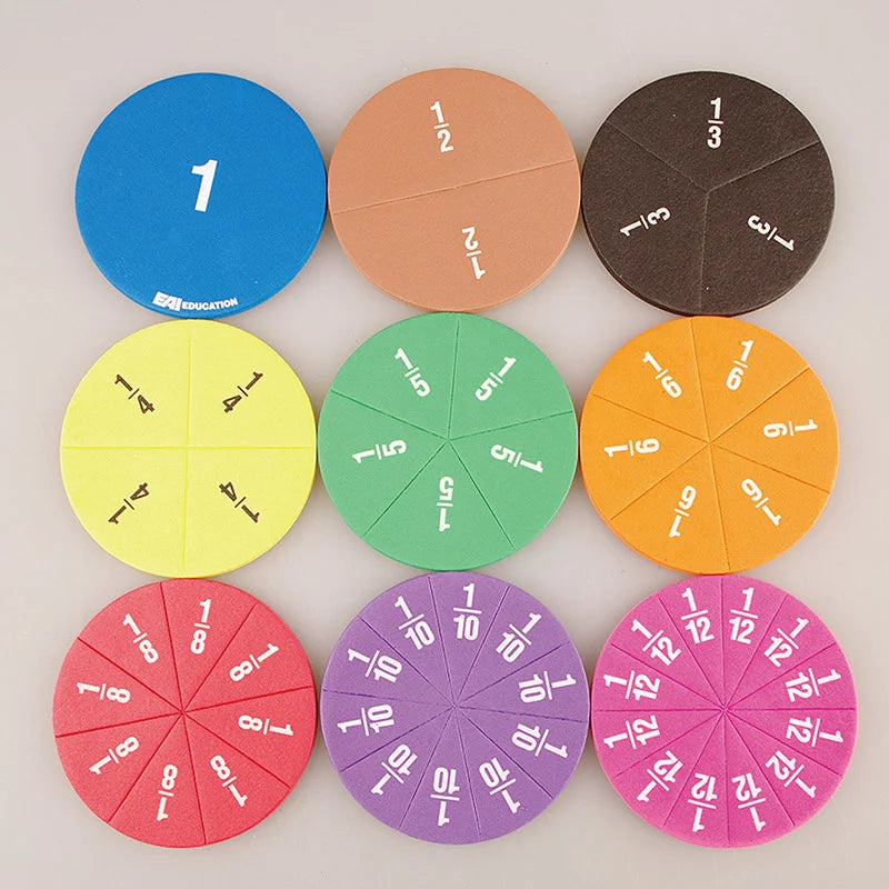 51Pcs Montessori Fractions Set