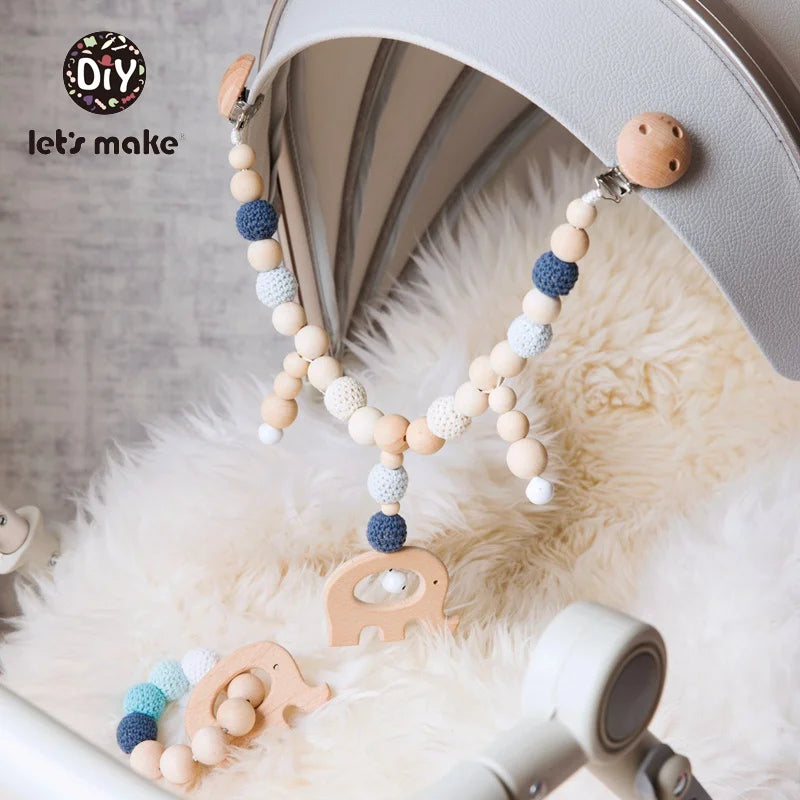 Wooden Baby Teether Rattle Set