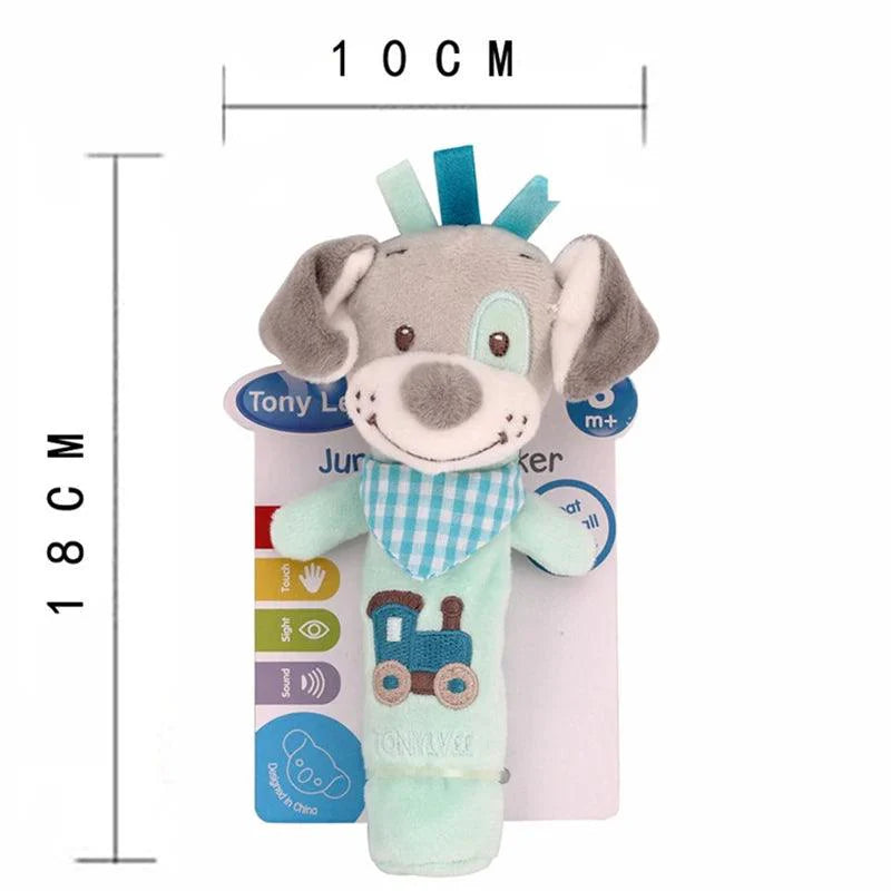 Soft Animal Hand Bell Rattle