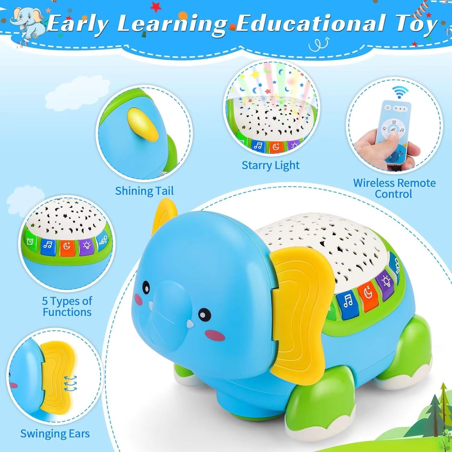 Electric Learning Climbing Elephant