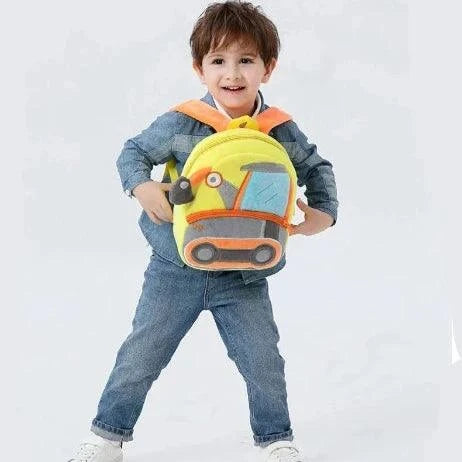 Cartoon Excavator Kids Backpack