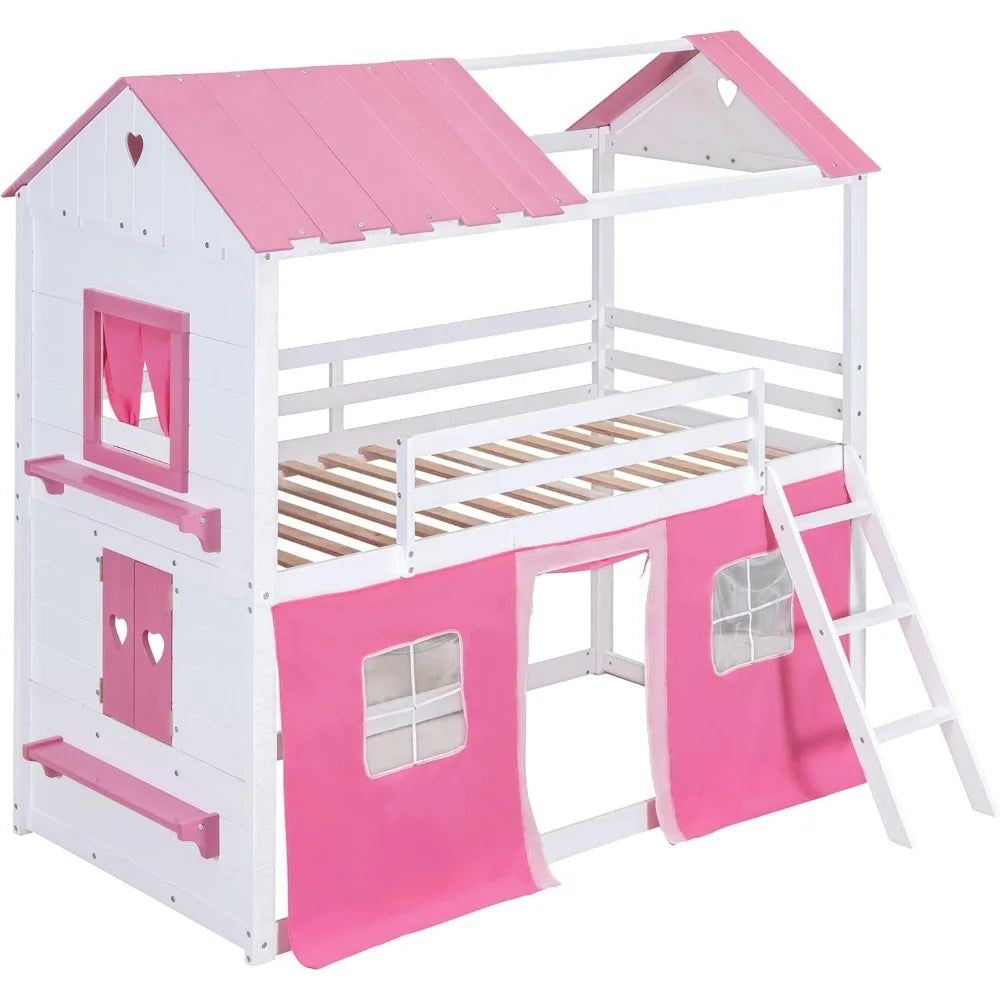 Kids Twin Loft Bunk Bed