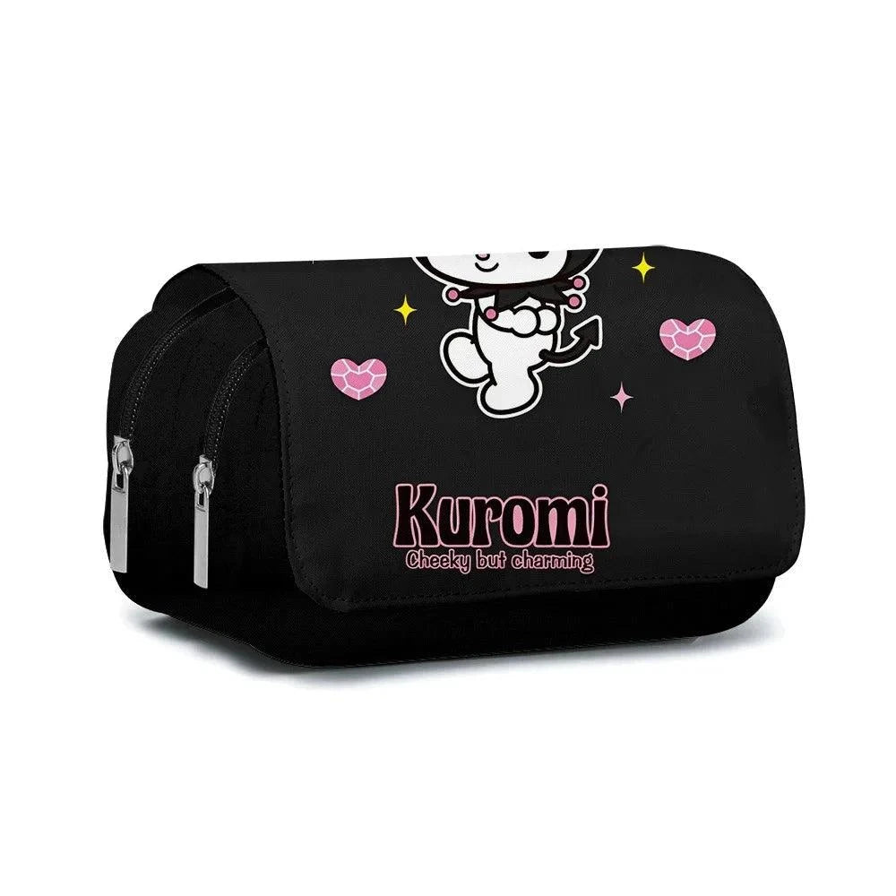 Double-Layer Cartoon Pencil Bag