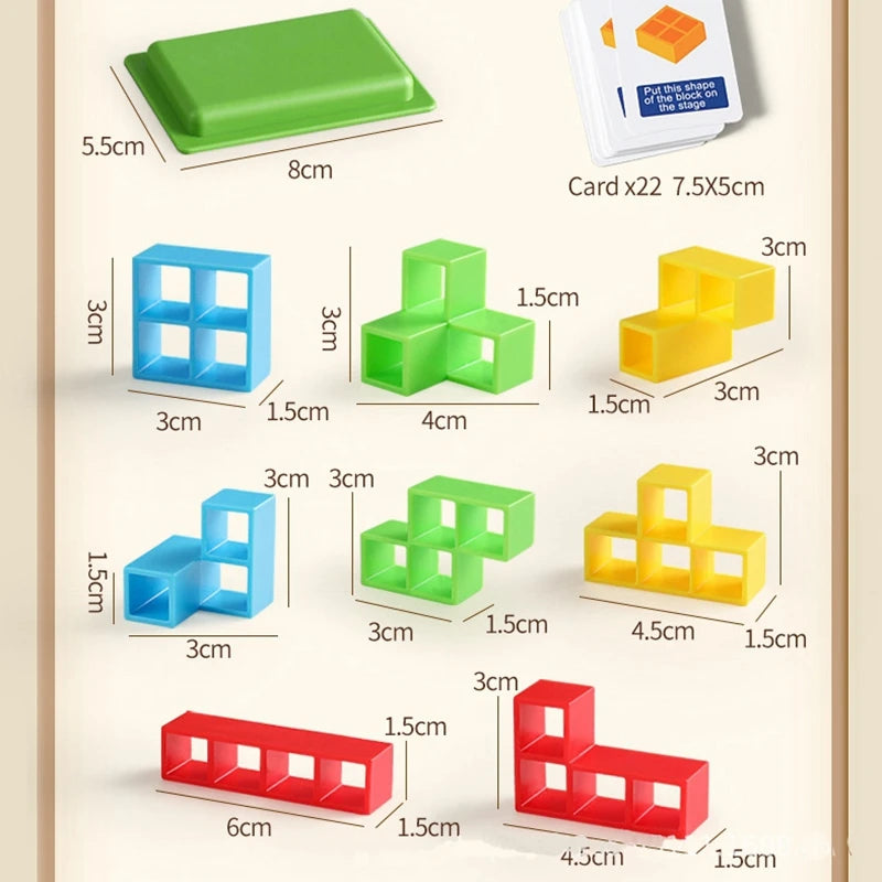 Tetra Tower Balance Stacking Blocks