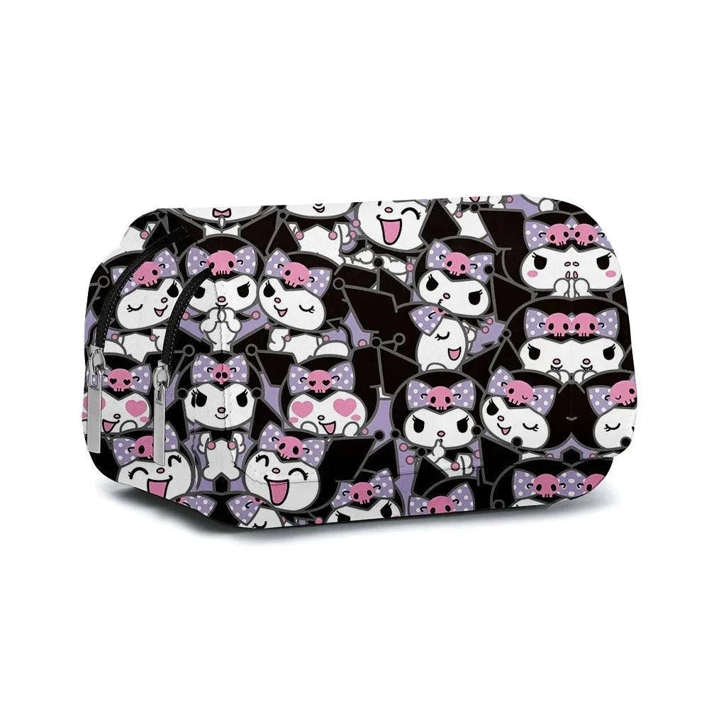 Double-Layer Cartoon Pencil Bag