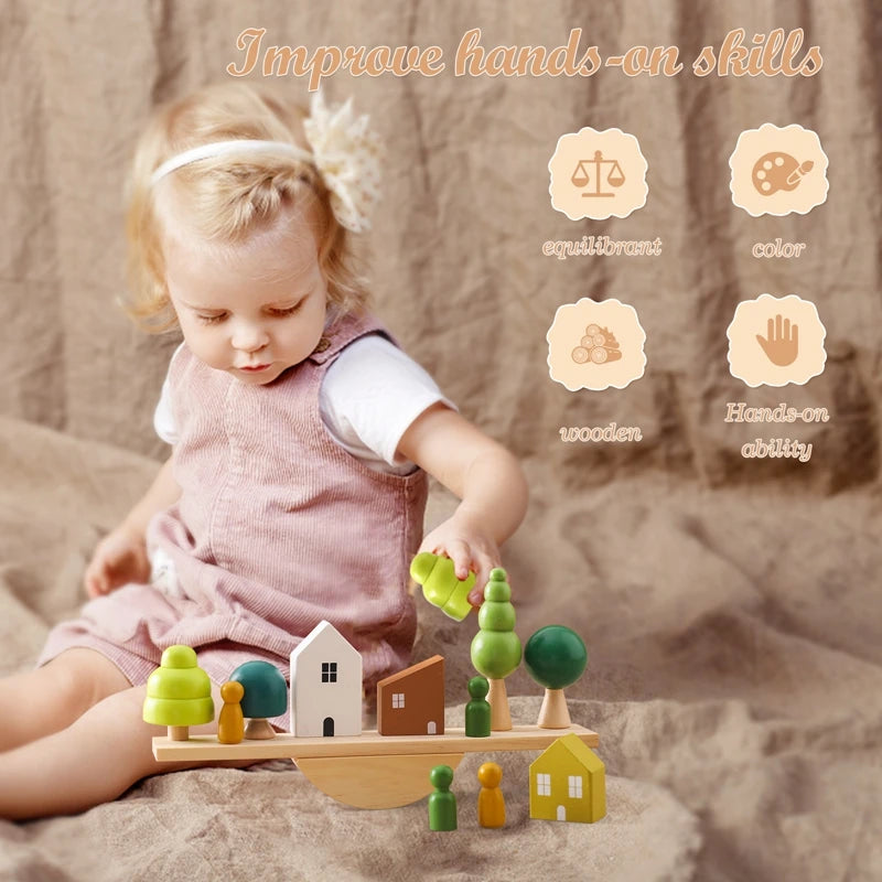 Wooden Forest Stacking Toys