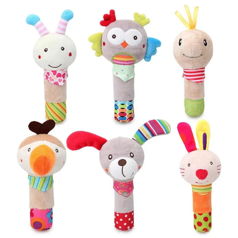 Soft Animal Hand Bell Rattle