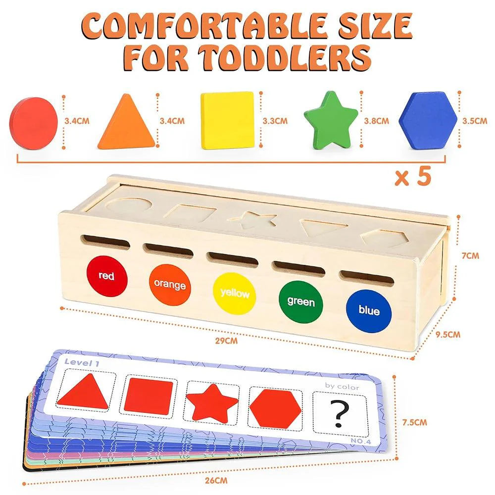 Wooden Shape Sorting Box