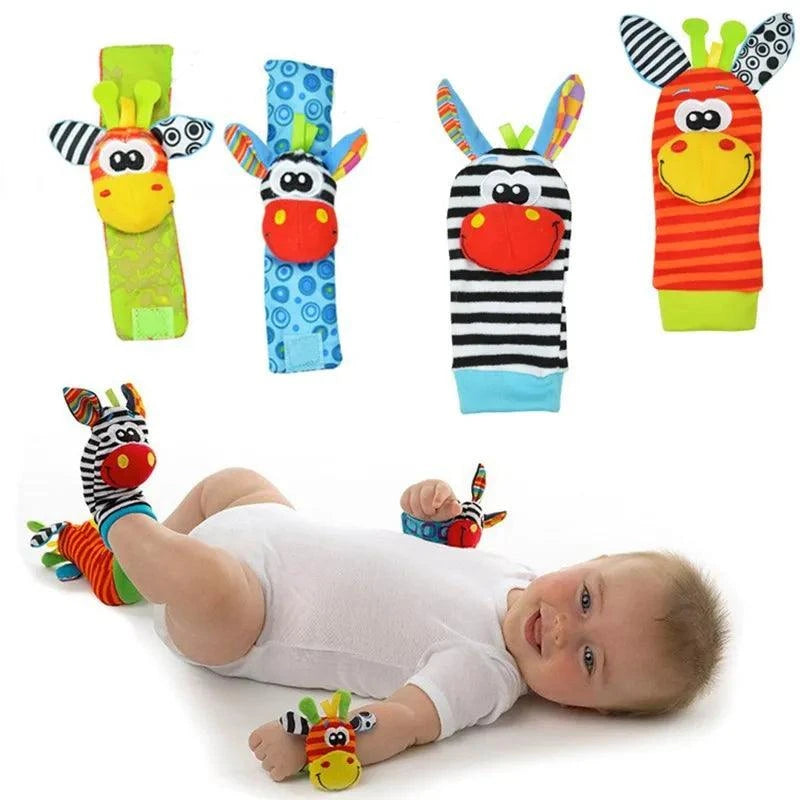 Cute Animal Baby Rattle Set