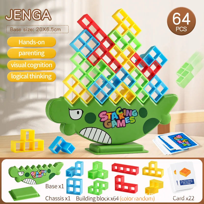 Tetra Tower Balance Stacking Blocks