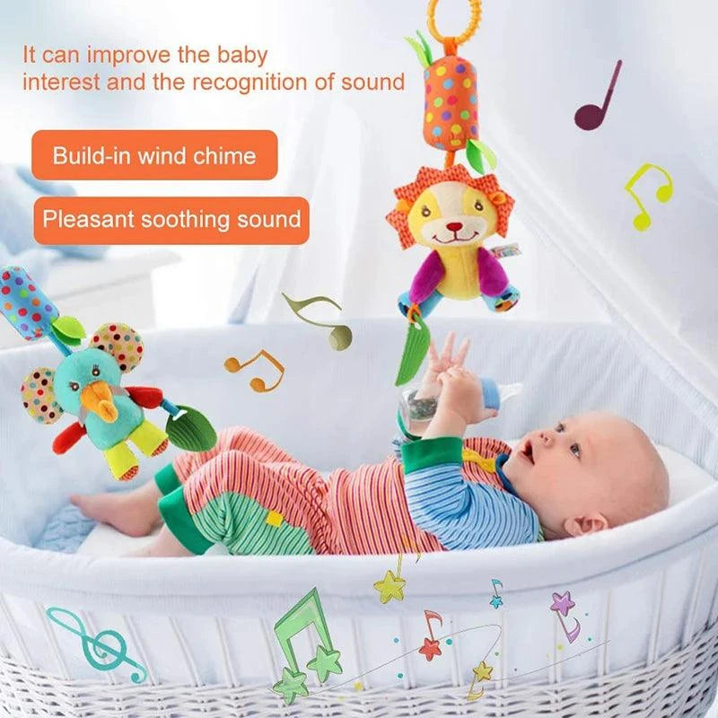 Soft Sensory Animal Rattle