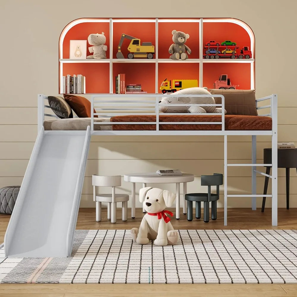 Twin Loft Bed with Slide