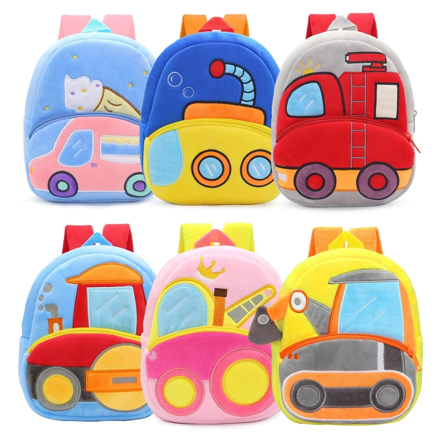 Cartoon Excavator Kids Backpack