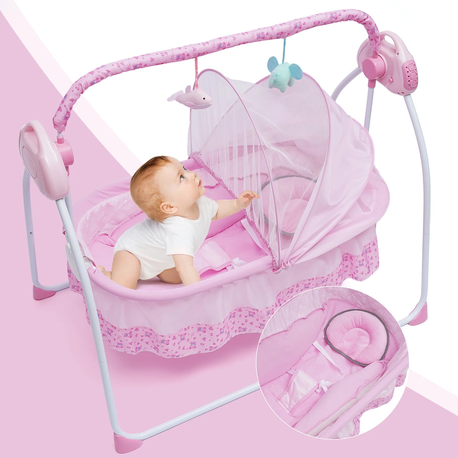 5-Speed Electric Baby Cradle