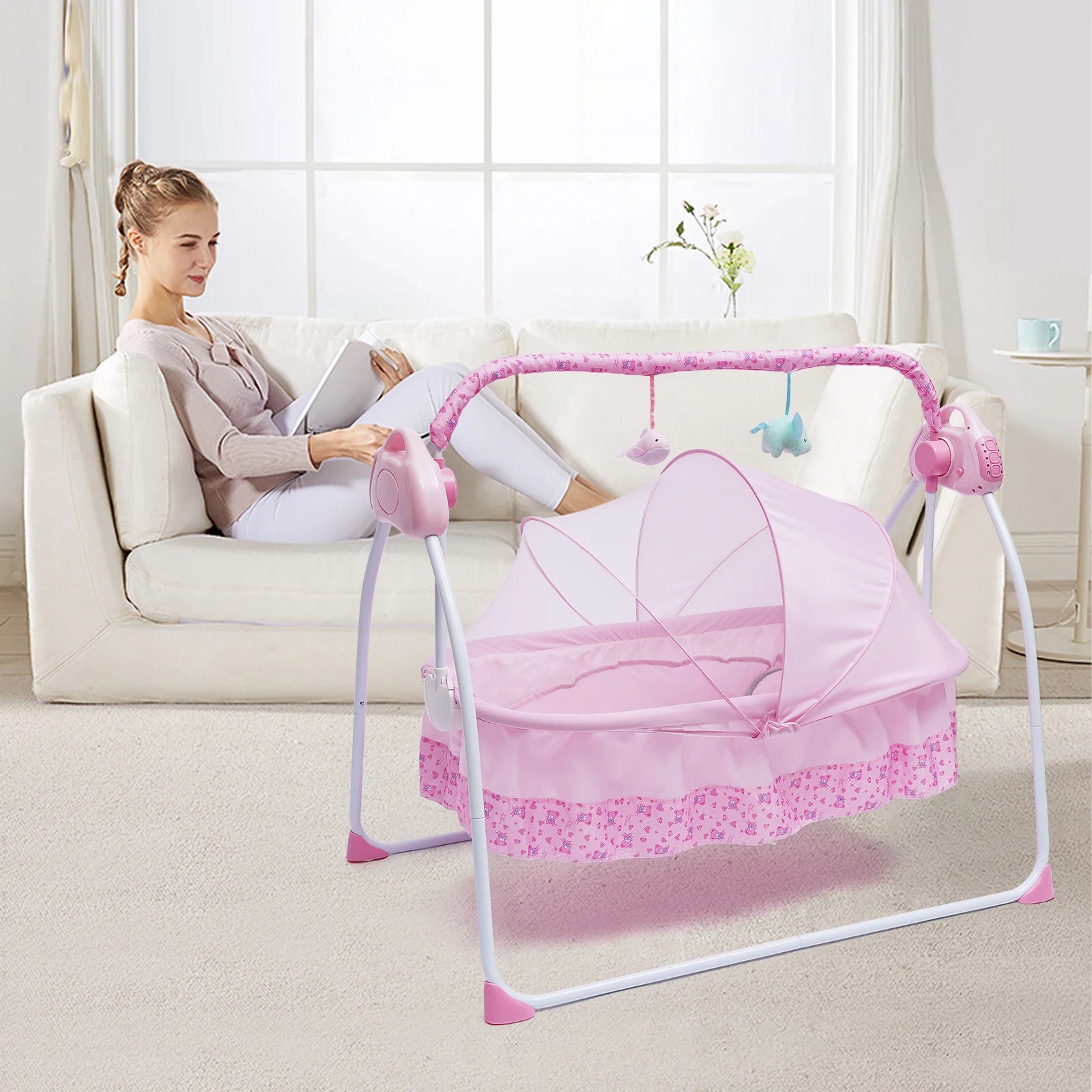 5-Speed Electric Baby Cradle