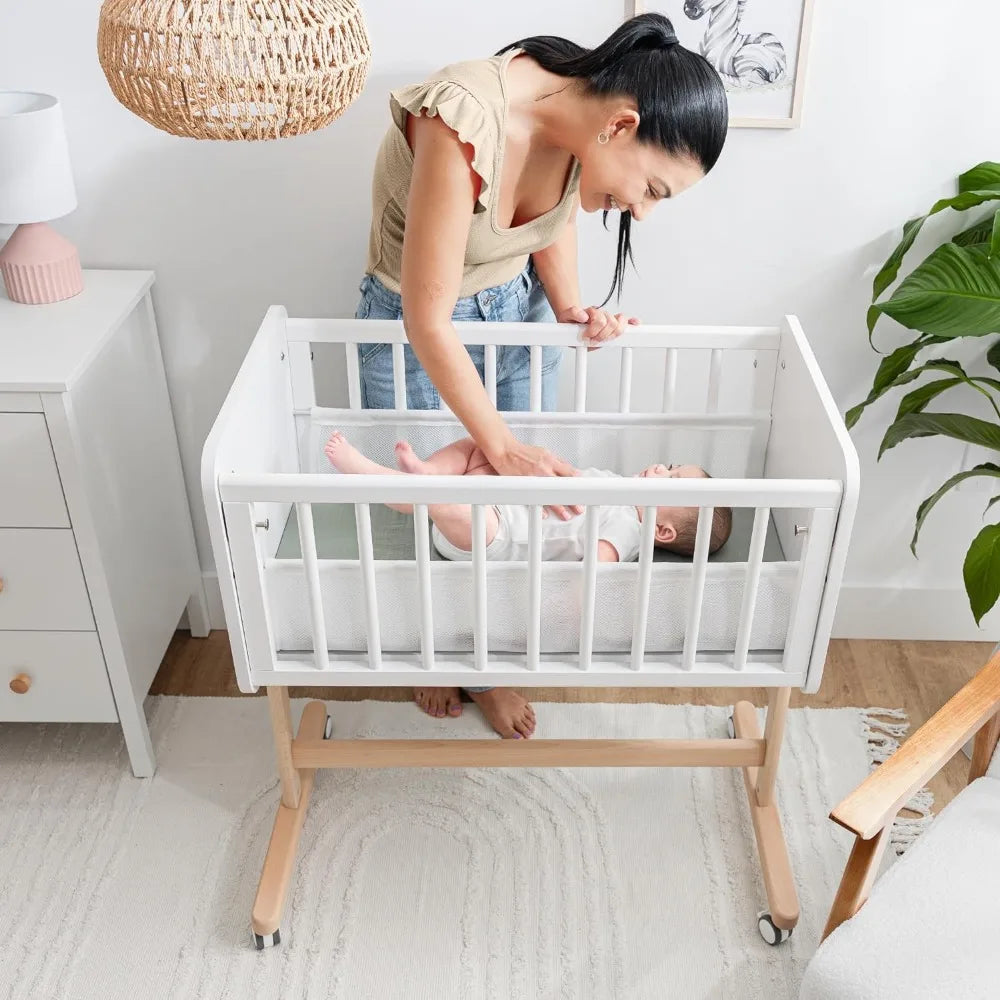 Wooden Bedside Bassinet Sleeper