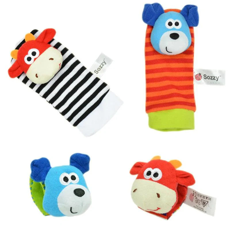 Cute Animal Baby Rattle Set