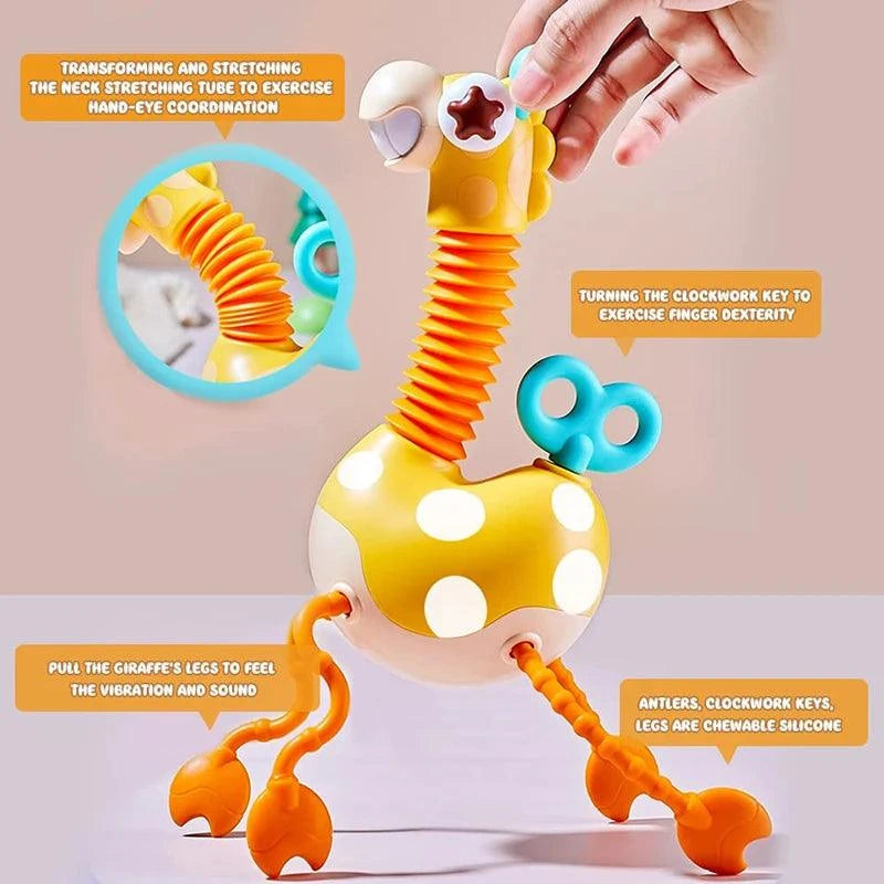 Sensory Pull String Giraffe Toy