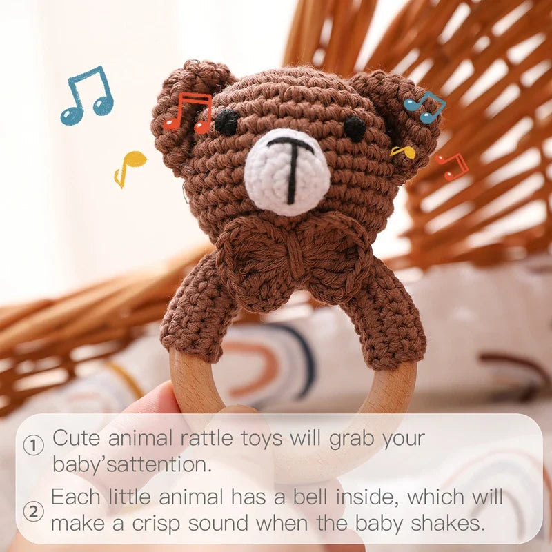 Crochet Animal Bear Rattle