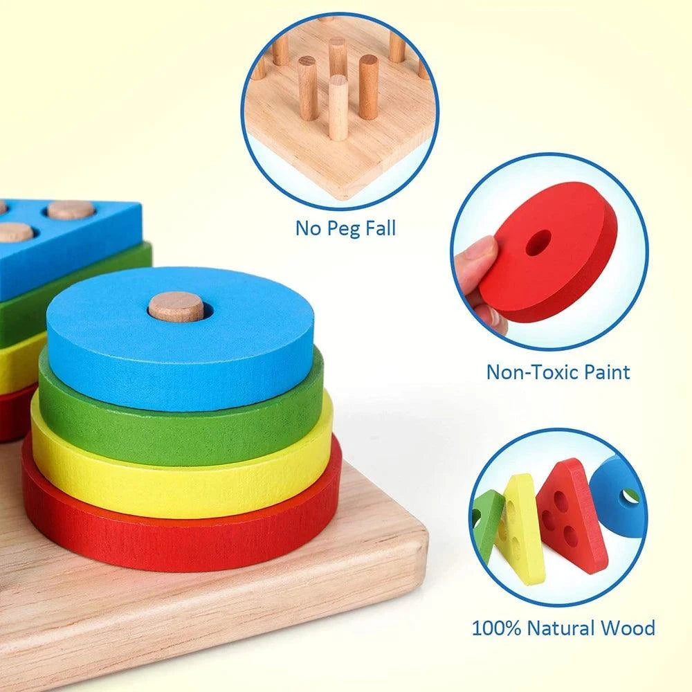 Wooden Sorting & Stacking Toy