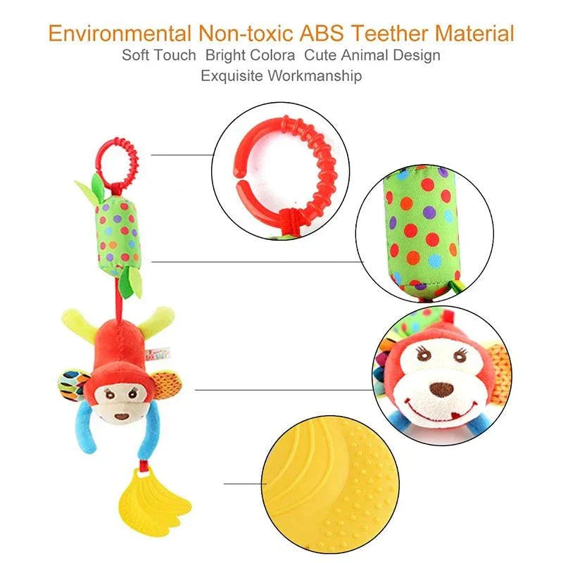 Soft Sensory Animal Rattle