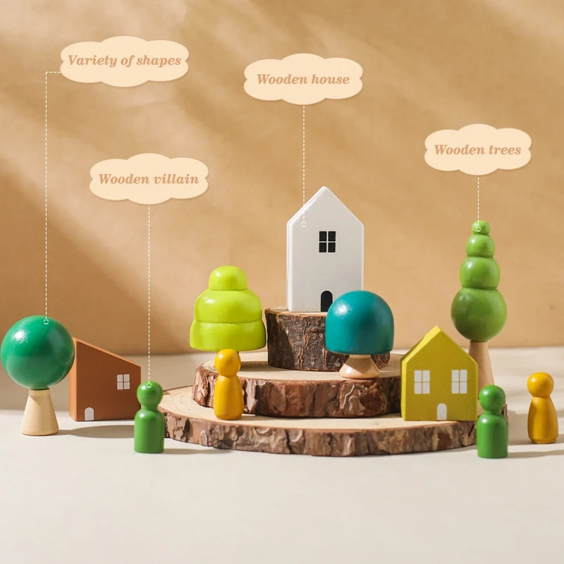 Wooden Forest Stacking Toys