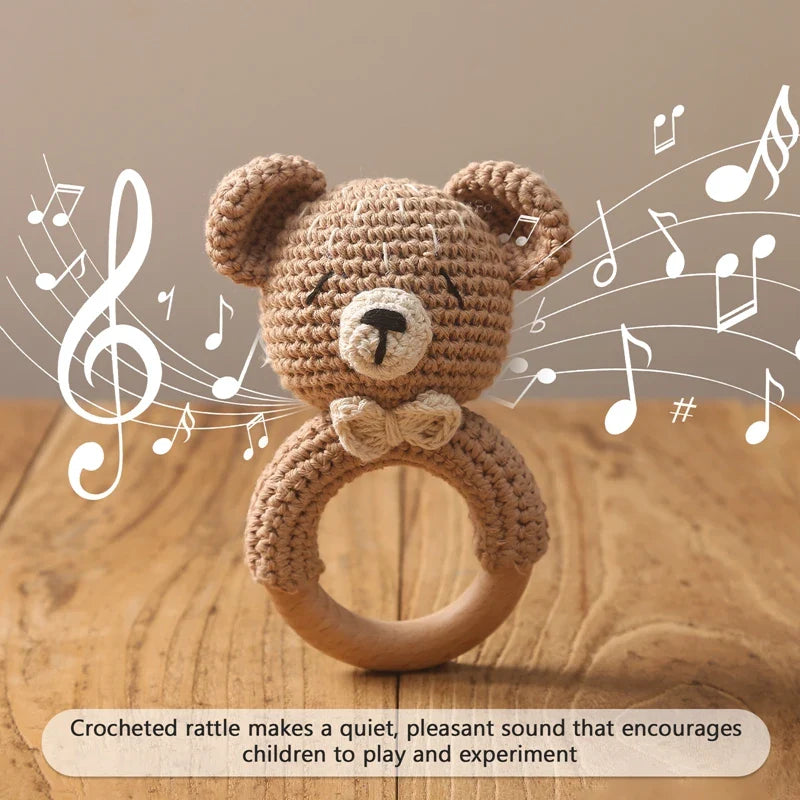 Crochet Animal Bear Rattle