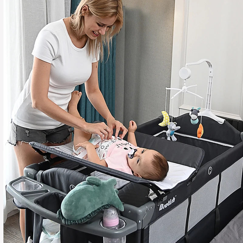 Foldable Multifunction Baby Crib