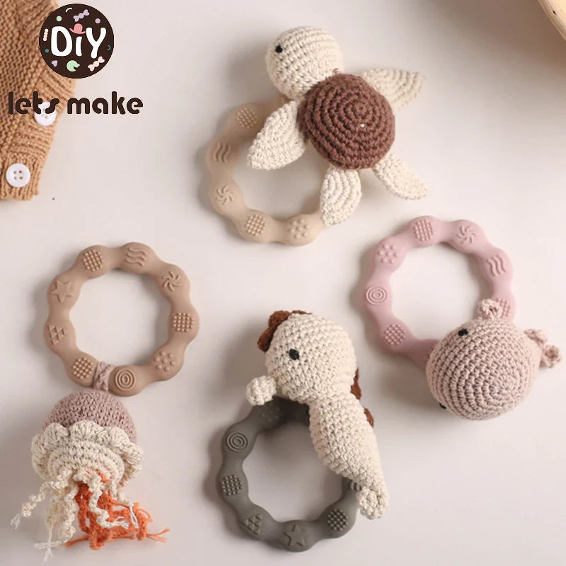 Crochet Animal Bear Rattle