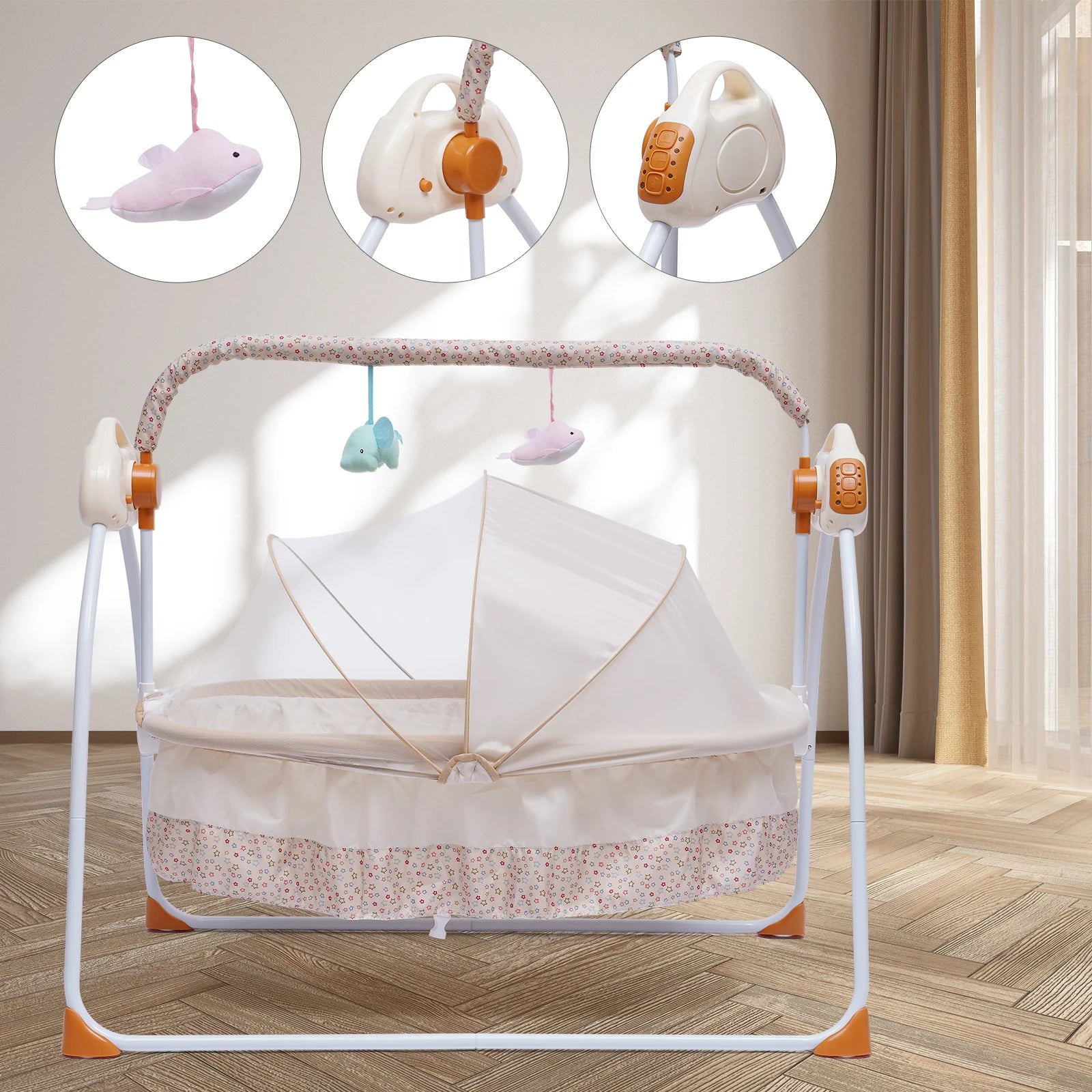 5-Speed Electric Baby Cradle