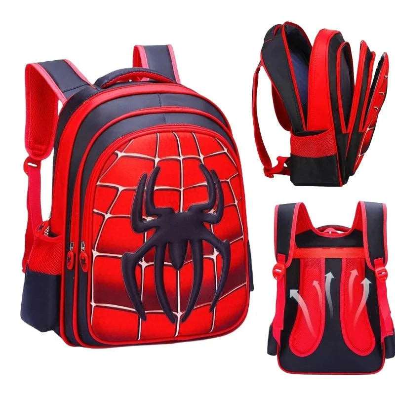 3D Cartoon Spider Schoolbag Set