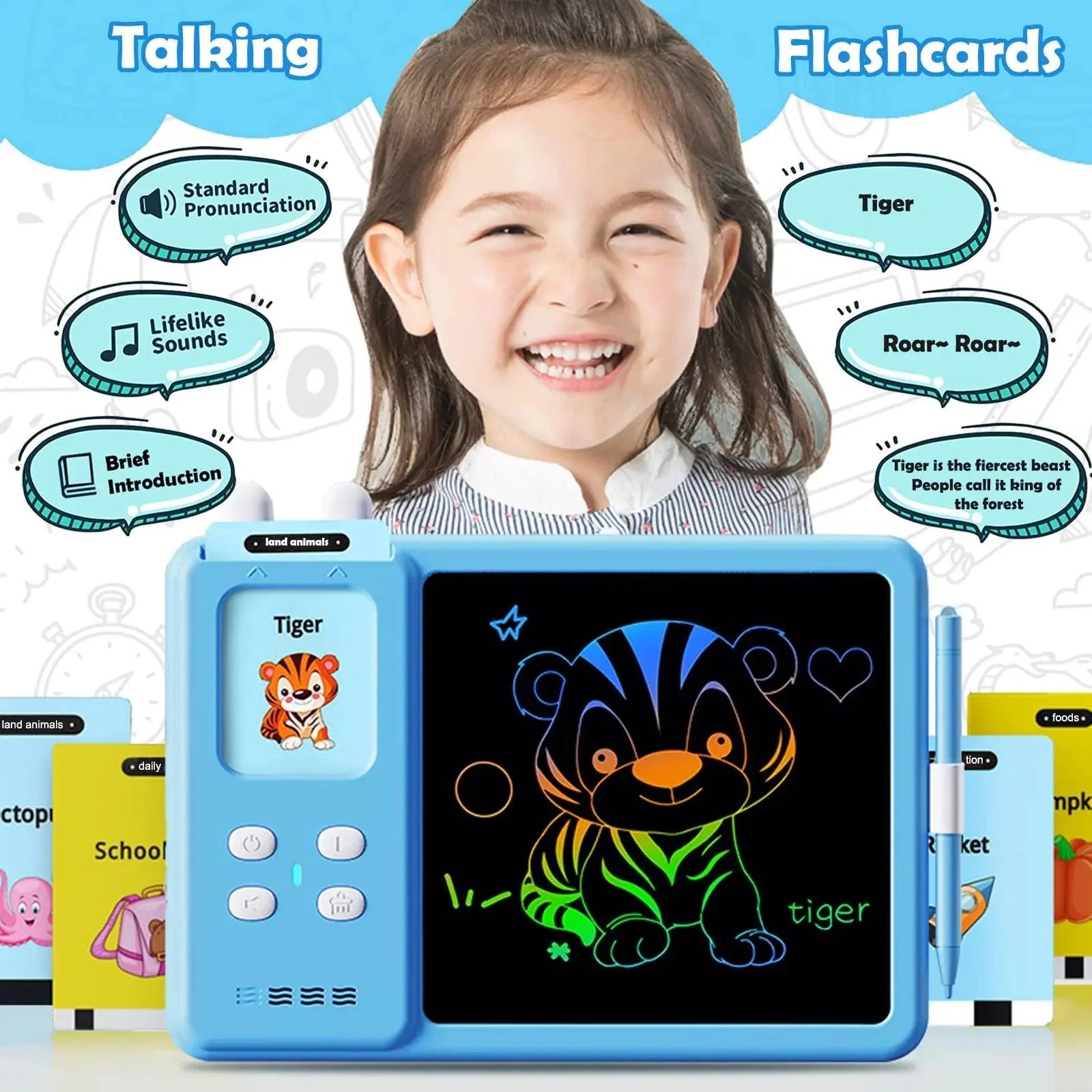 Interactive Flash Card Writing Tablet