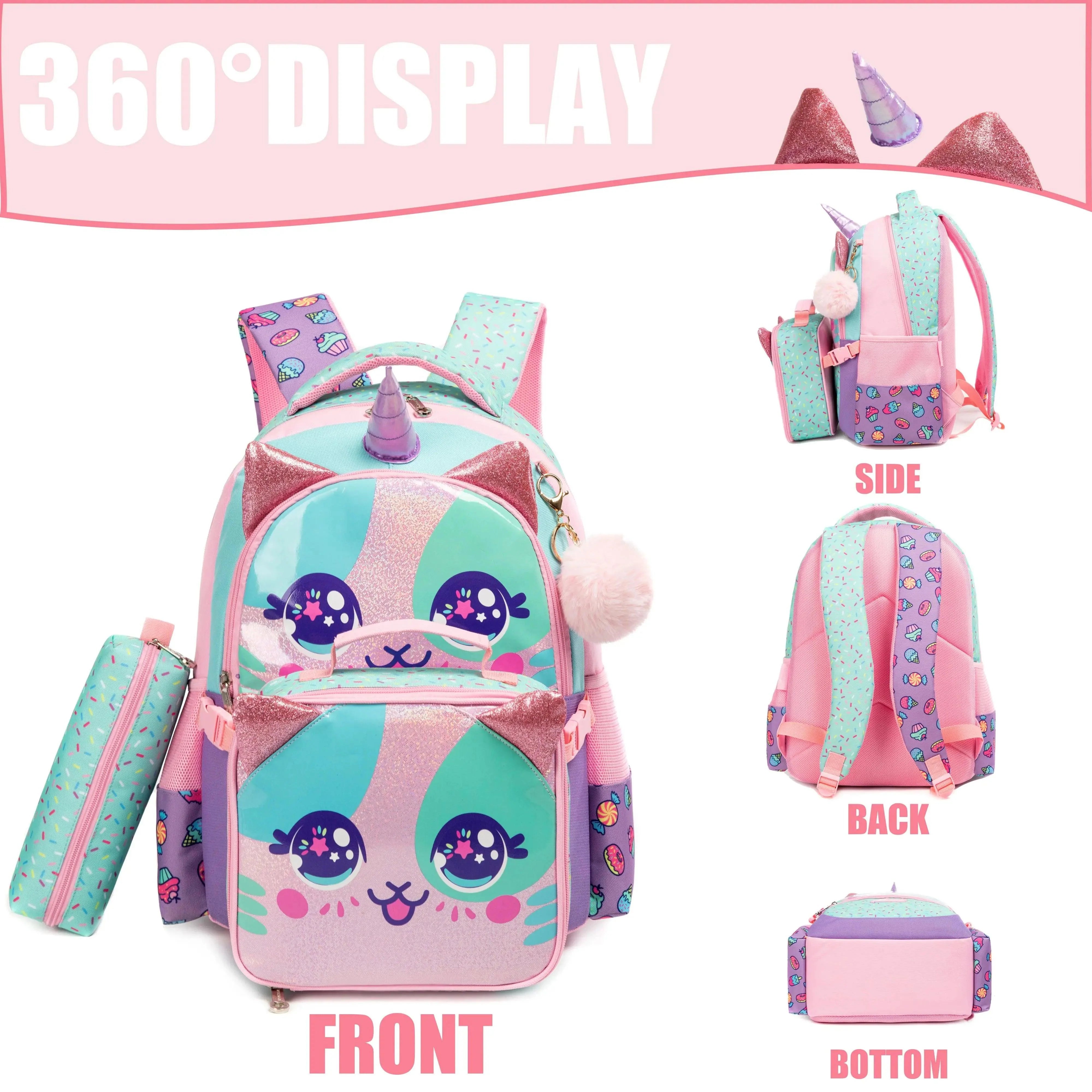 Cute Kids Backpack & Lunch Set