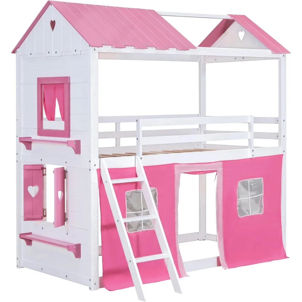 Kids Twin Loft Bunk Bed