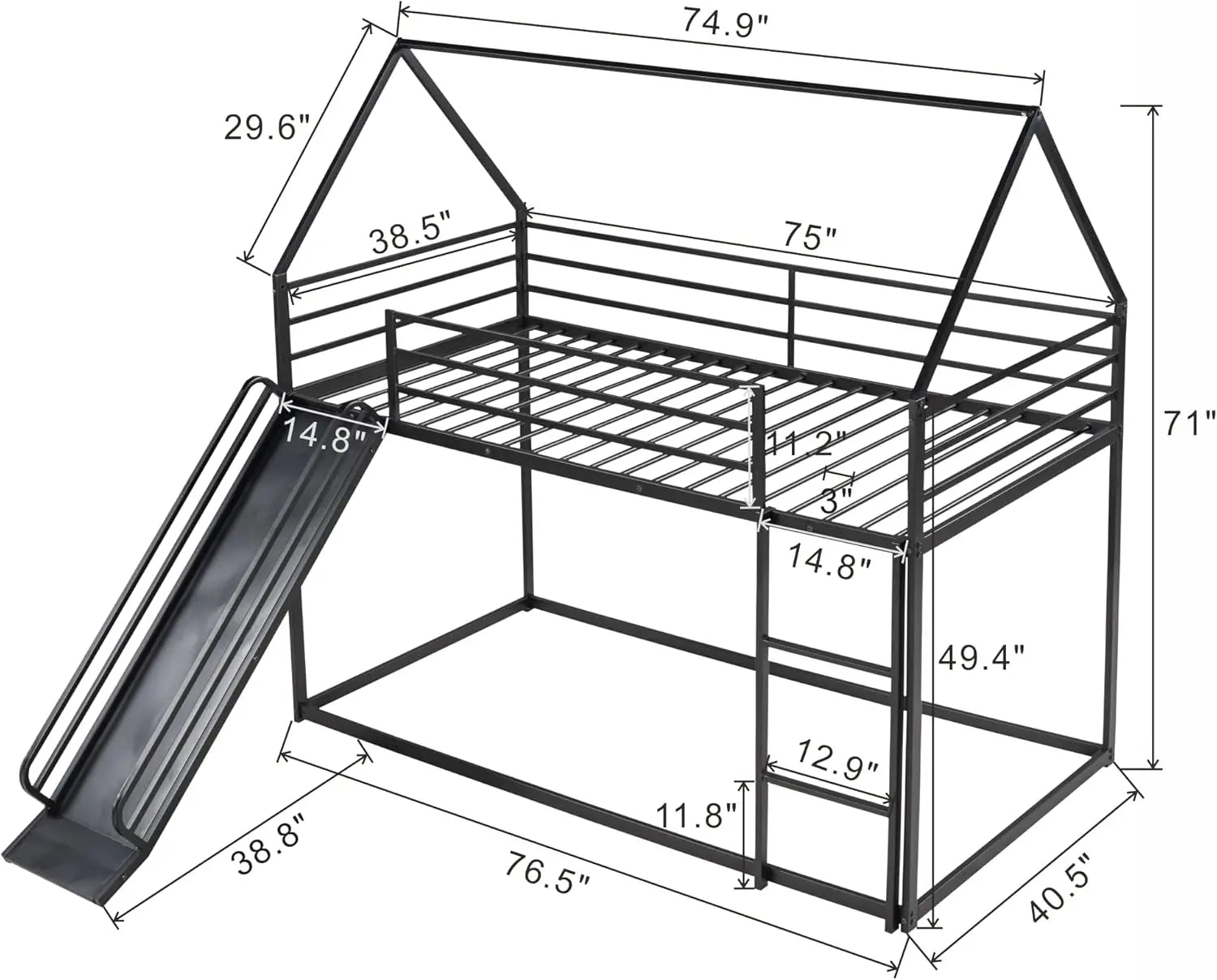 Twin Over Twin Bunk Bed