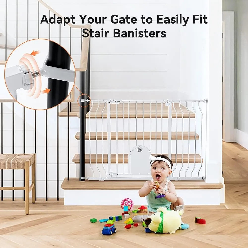 Adjustable Baby Gate with Pet Door