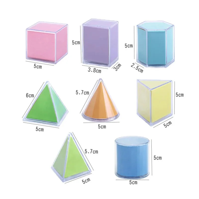 Transparent Geometric Shape Blocks