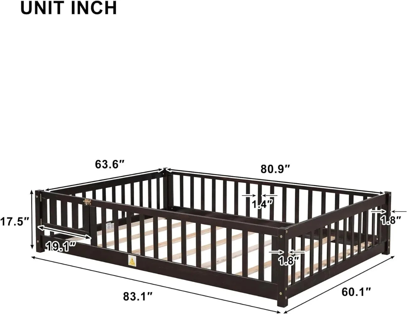 Montessori Wood Floor Bed Frame