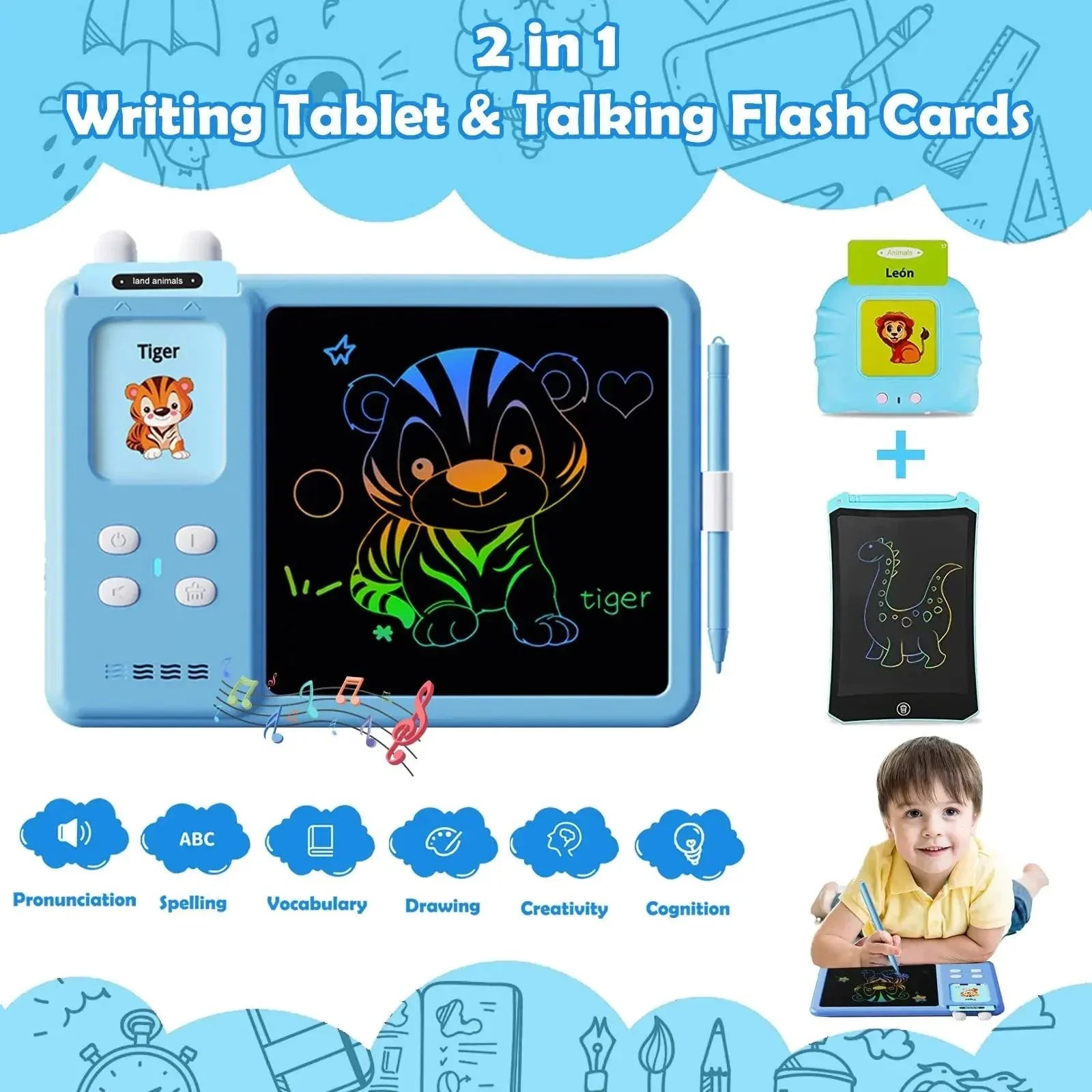 Interactive Flash Card Writing Tablet