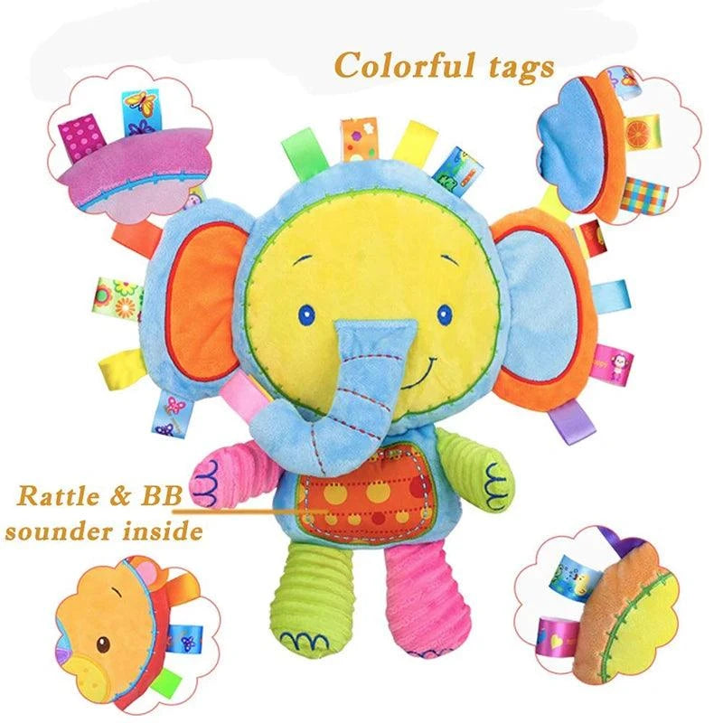 Soft Elephant Rattle Toy