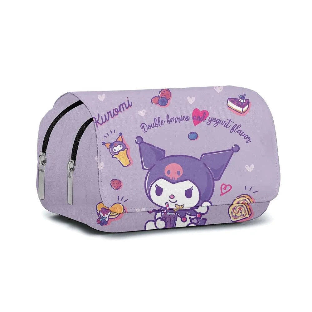 Double-Layer Cartoon Pencil Bag