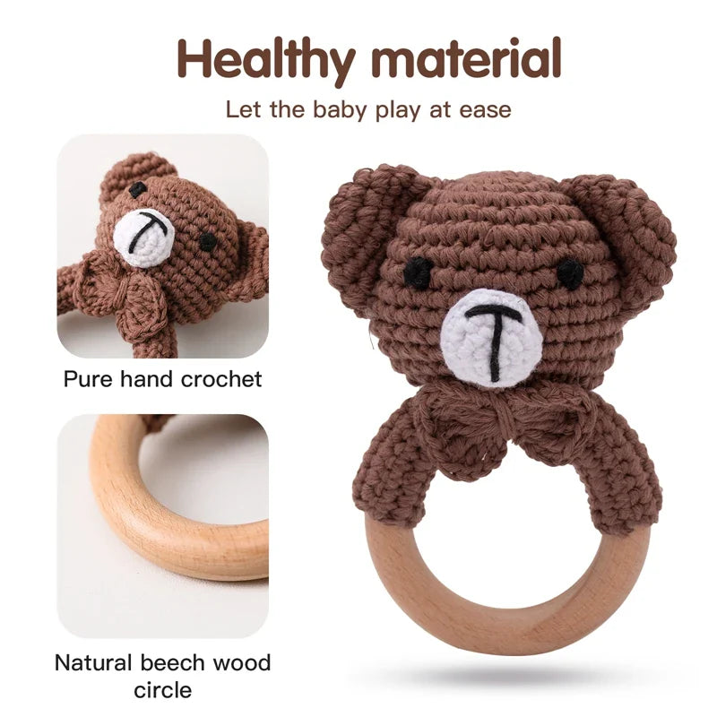 Crochet Animal Bear Rattle