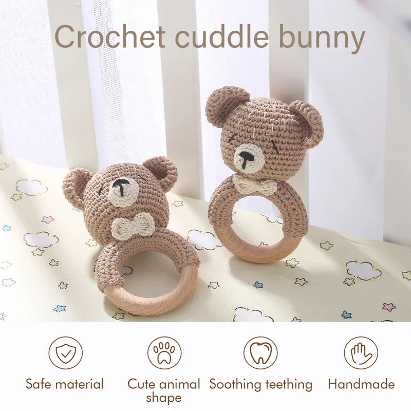 Crochet Animal Bear Rattle