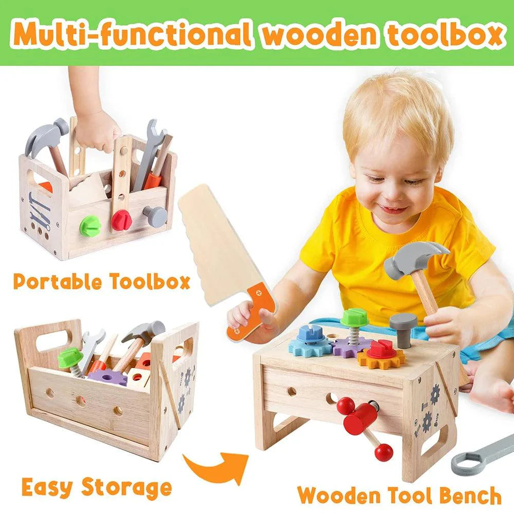 Wooden Tool Bench Set