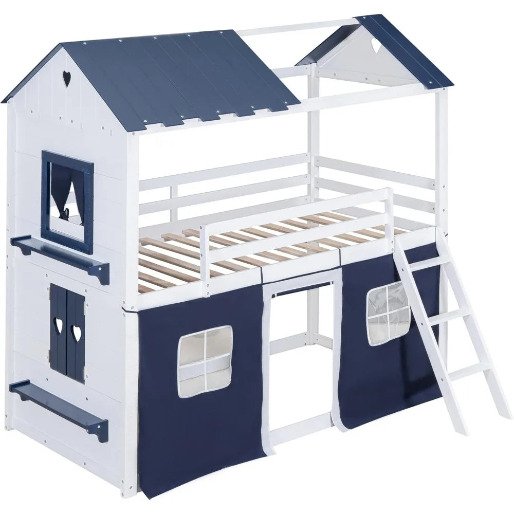 Kids Twin Loft Bunk Bed